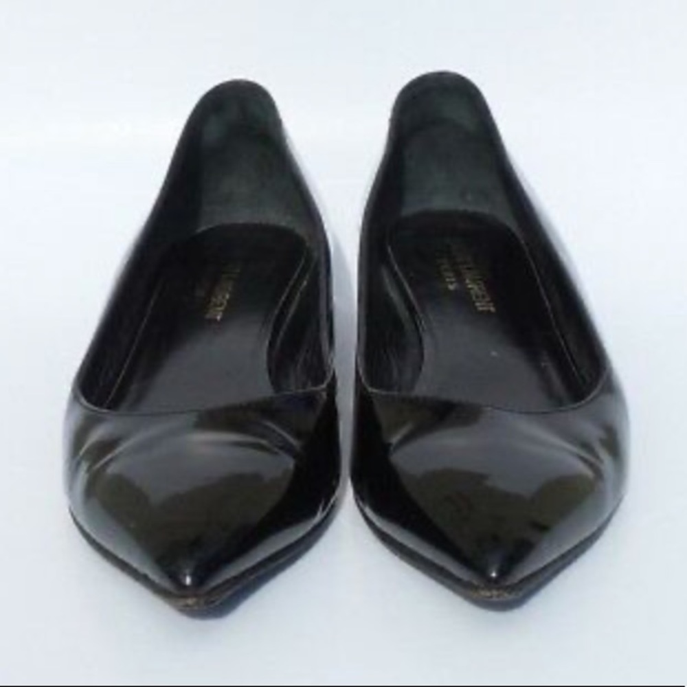 Saint Laurent patent pointed toe flats